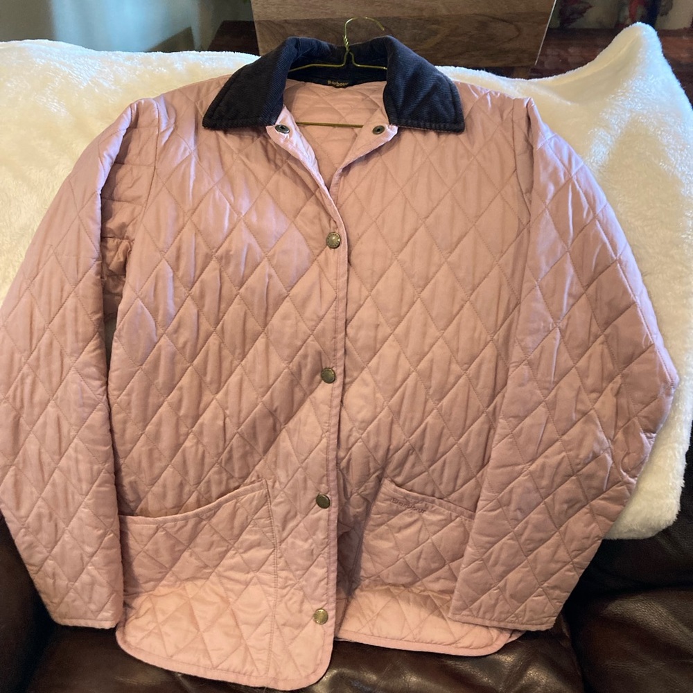 Ladies Quilted Barbour Jacket - soft pink